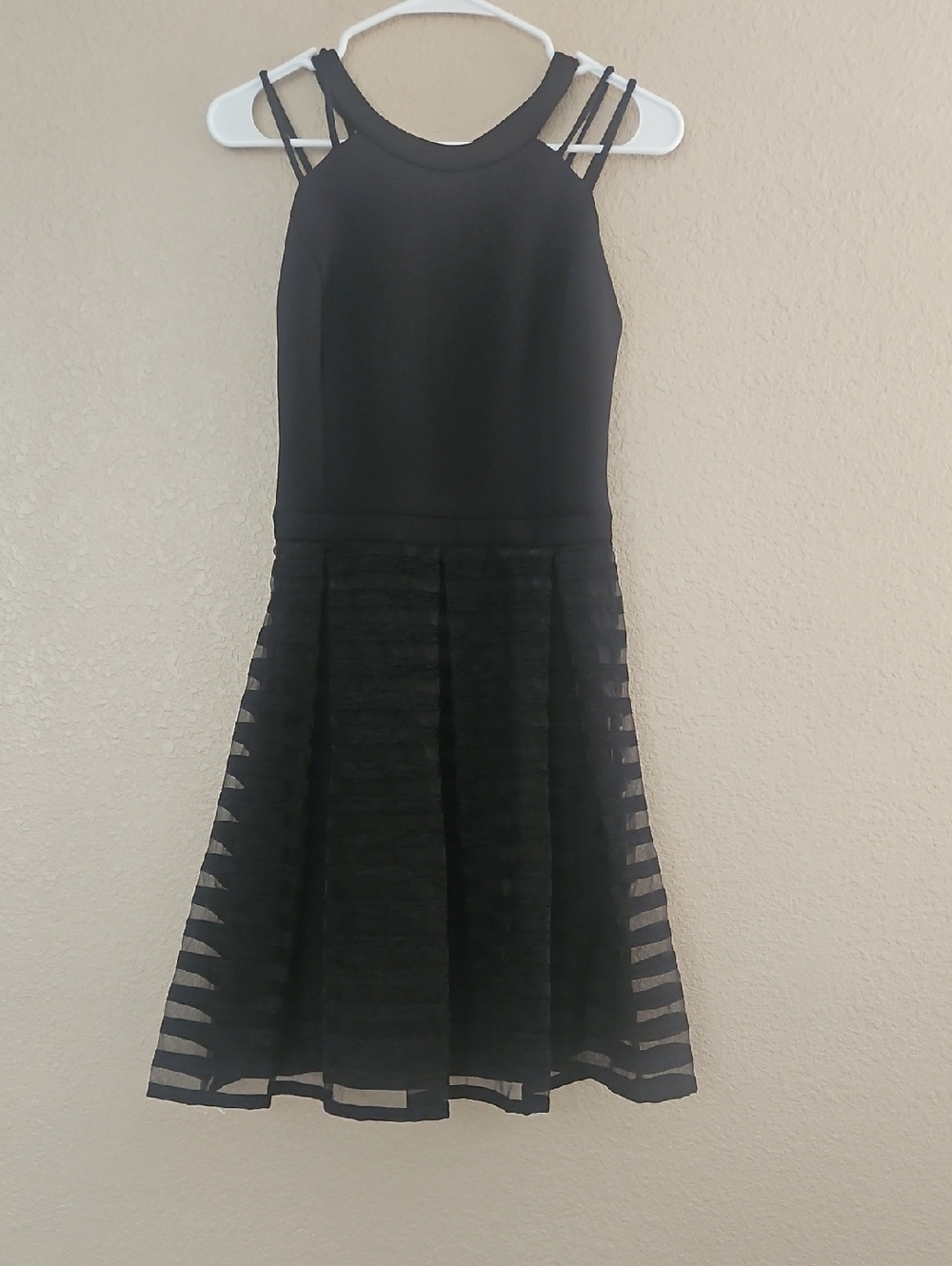 Black Womens' Strappy A-Line Dress
